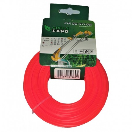 Fir de nylon pentru trimer GL-3.0x15m stea GreenLand