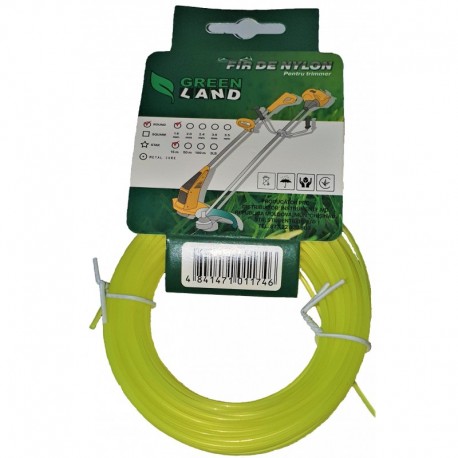 Fir de nylon pentru trimer GL-1.6x15m rotund GreenLand