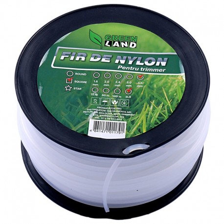 Fir de nylon pentru trimer GL-3.5x3LB patrat GreenLand