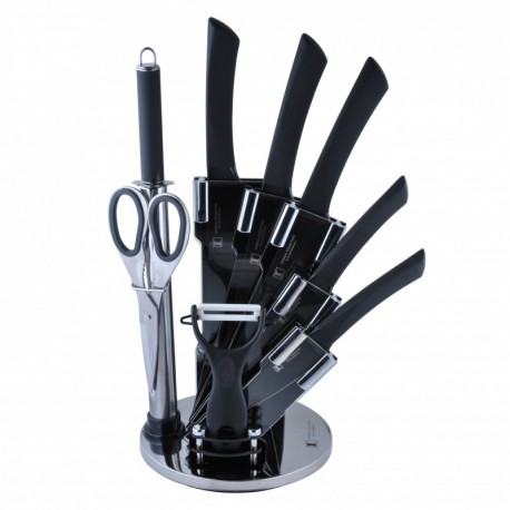 Set de cutite cu suport 9pcs IMKST3BLACK Imperial Collection